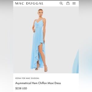 Mac Duggal Asymmetrical Chiffon Maxi dress